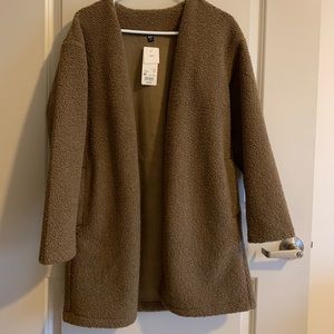 Uniqlo brown fleece jacket